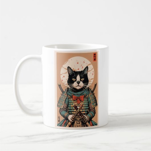Samurai-Katze Kaffeetasse (Links)