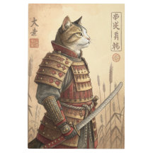 Samurai-Katze-Krieger: Traditionelle Rüstungskunst