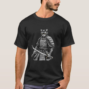 Samurai-Katze Krieger Ukiyo-Tinte Kunstwerk Coole T-Shirt