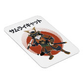 Samurai-Katze Magnet (Rechte Seite)
