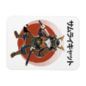 Samurai-Katze Magnet (Horizontal)