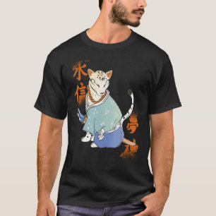 Samurai-Katze mit Katana Catmurai japanischer Krie T-Shirt