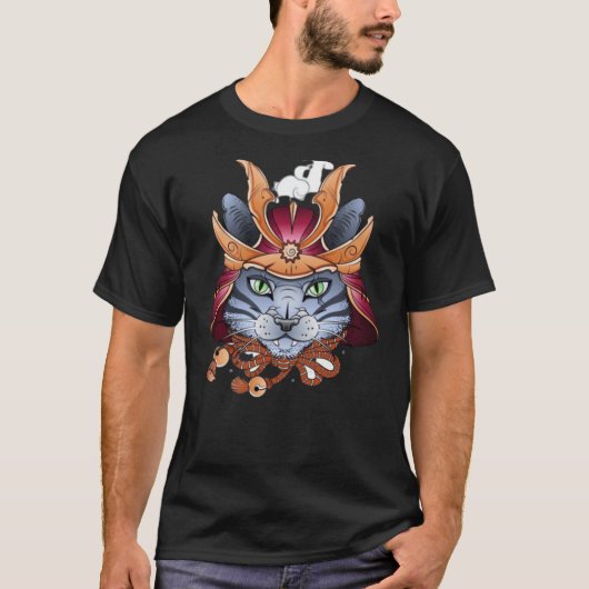 Samurai-Katze T-Shirt (Vorderseite)