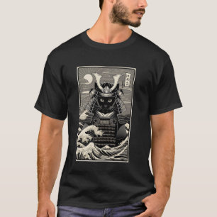 Samurai-Katze Vintage Japanische Ukiyo-e-Kunst 1 T-Shirt