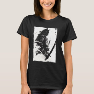 Samurai-Katze Vintage Japanisches T-Shirt Retro Uk