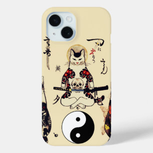 SAMURAI-KATZEN IN SKULL,SKELETON,BUTTERFLY-TATTOOS Case-Mate iPhone HÜLLE