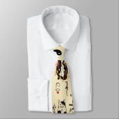 SAMURAI-KATZEN IN SKULL,SKELETON,BUTTERFLY-TATTOOS KRAWATTE (Gebunden)