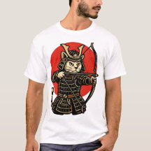 Samurai-Katzenbogenschütze, japanischer Krieger Ne