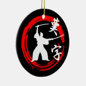 Samurai Keramik Ornament (Rechts)