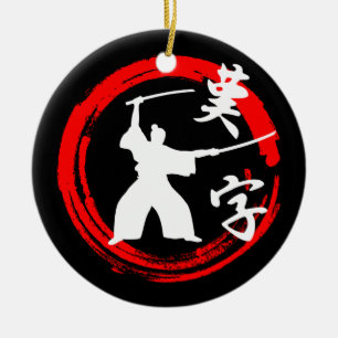 Samurai Keramik Ornament