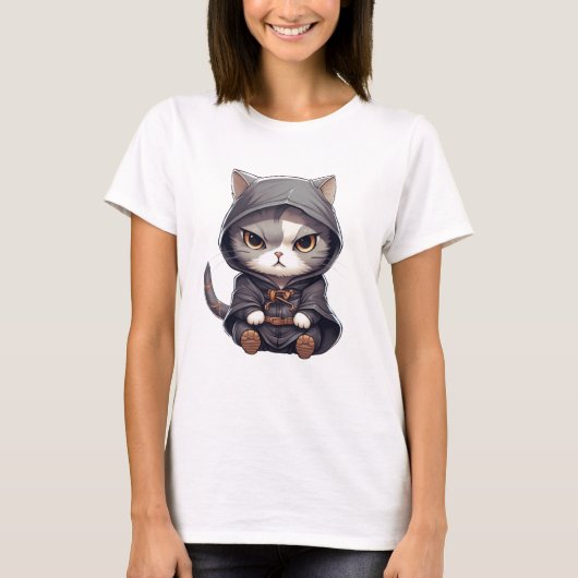 Samurai Kitten T-Shirt (Vorderseite)
