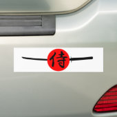 SAMURAI - Klinge u. Kanji Autoaufkleber (Auf Auto)