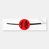 SAMURAI - Klinge u. Kanji Autoaufkleber (Vorne)