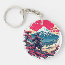 Samurai-Krieger am Berg Fuji Japanische Kunst
