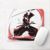 Samurai-Krieger-Anime-Mauspad Mousepad (Mit Mouse)