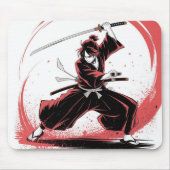 Samurai-Krieger-Anime-Mauspad Mousepad (Vorne)