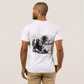 Samurai Krieger Bekämpfe deine Dämonen Grafik T-Shirt (Schwarz voll)