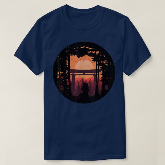 Samurai Krieger bushido Code japanische Schwertmän T-Shirt (Design vorne)