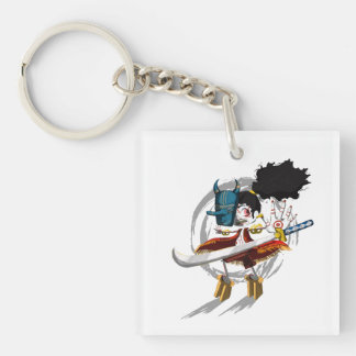 Samurai-Krieger Chibi-Dämonenmaske Schlüsselanhänger