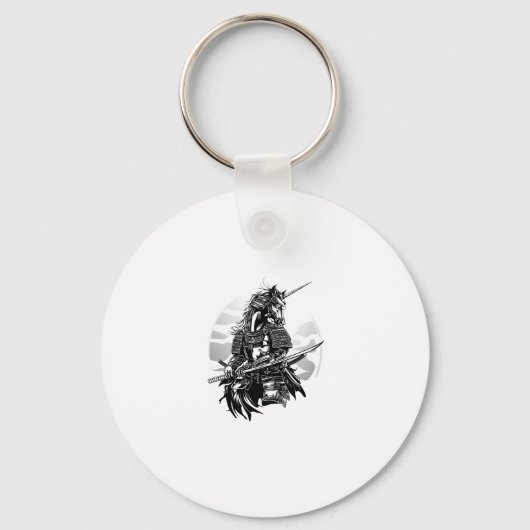 Samurai-Krieger-Einhorn (1) Schlüsselanhänger (Vorderseite)