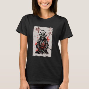 Samurai-Krieger-Frosch-Grafik, coole japanische Ku T-Shirt