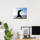 Samurai-Krieger greifen einander an 8 Poster (Heimbüro)