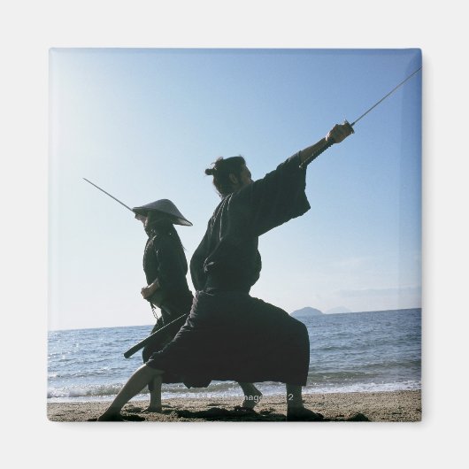 Samurai-Krieger greifen einander an 9 Magnet (Vorne)