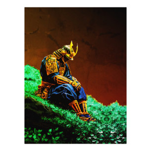 Samurai-Krieger in goldener Rüstung – Episch Japan Fotodruck