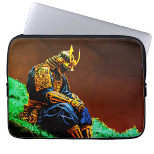Samurai-Krieger in goldener Rüstung – Episch Japan Laptopschutzhülle