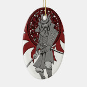 Samurai-Krieger Japan Keramikornament (Rechts)