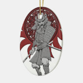 Samurai-Krieger Japan Keramikornament (Links)