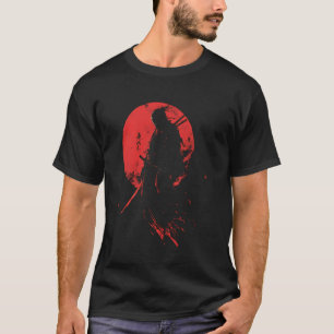 Samurai-Krieger Japan Kunst Silhouette Ronin Bushi T-Shirt