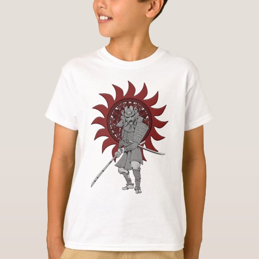 Samurai-Krieger Japan T-Shirt (Vorderseite)