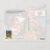 Samurai-Krieger kämpfen Postkarte (Rückseite)