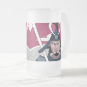 Samurai-Krieger Mattglas Bierglas (VorderseiteRechts)