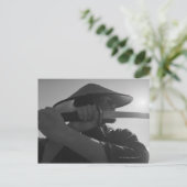 Samurai-Krieger mit Schwert 2 Postkarte (Stehend Vorderseite)
