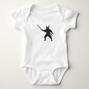 Samurai-Krieger mit Schwert - Hintergrundfarbe wäh Baby Strampler