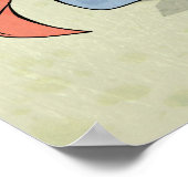 Samurai-Krieger mit Schwert-Holzblock-Druck Poster (Ecke)