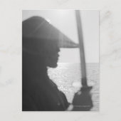 Samurai-Krieger mit Schwert Postkarte (Vorderseite)