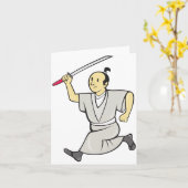 Samurai-Krieger-Mitteilungskarten Karte (Gelbe Blume)