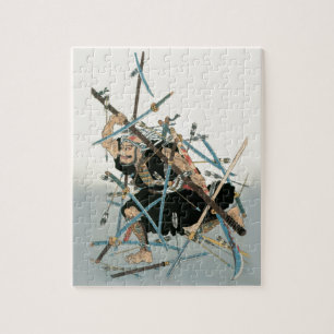 Samurai-Krieger Orientalische Kunst 3 Puzzle