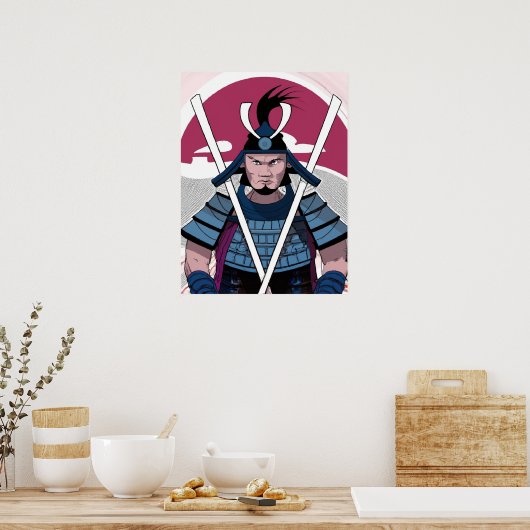 Samurai-Krieger Poster (Küche)