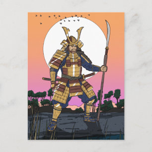 Samurai-Krieger  Postkarte