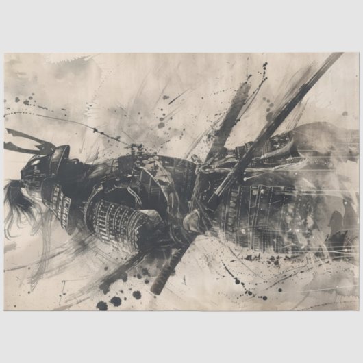 Samurai-Krieger Seidenpapier (Vorderseite)