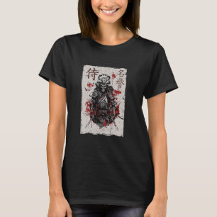 Samurai-Krieger-Skelett-Grafik, Cool Japanese Ar T-Shirt