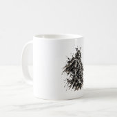 Samurai-Krieger – Sumi-e Kaffeetasse (Vorderseite Links)