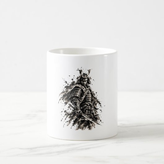 Samurai-Krieger – Sumi-e Kaffeetasse (Mittel)