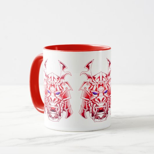Samurai-Krieger Tasse (Vorderseite Links)