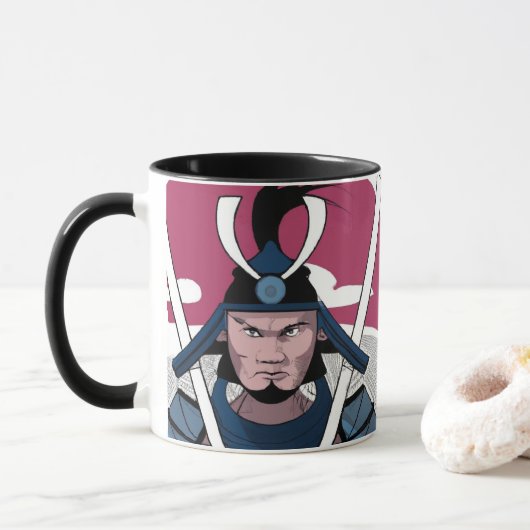 Samurai-Krieger Tasse (Mit Donut)
