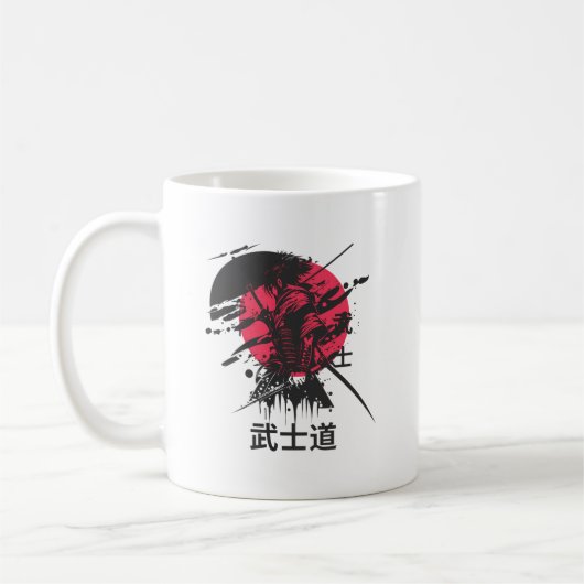 Samurai-Krieger-Tasse – Bushido-Code-Design Kaffeetasse (Links)